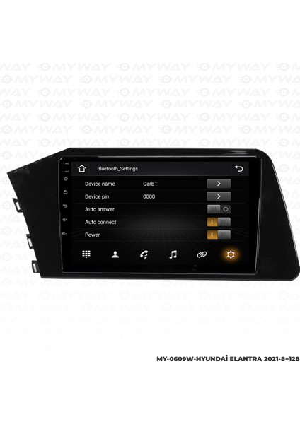 Hyundai Elantra Android Multimedya Carplay Navigasyon Ekran - 8gb RAM+128 GB HDD - Myway