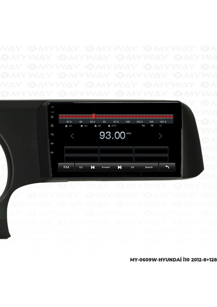 Hyundai I10 Android Multimedya Carplay Navigasyon Ekran - 8gb RAM+128 GB HDD - Myway modelleri