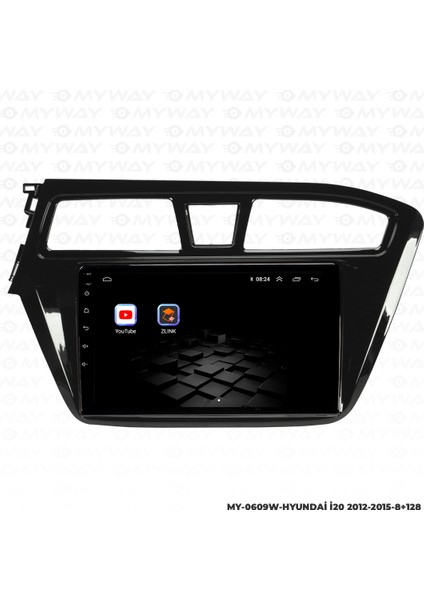 Hyundai I20 Android Multimedya Carplay Navigasyon Ekran - 8gb RAM+128 GB HDD - Myway modelleri