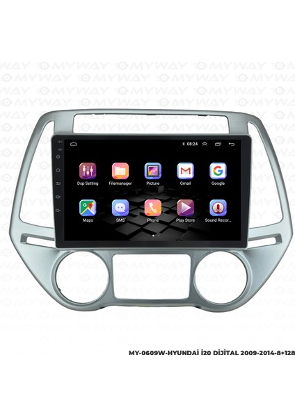 Hyundai I20 Android Multimedya Carplay Navigasyon Ekran - 8gb RAM+128 GB HDD - Myway fiyatları