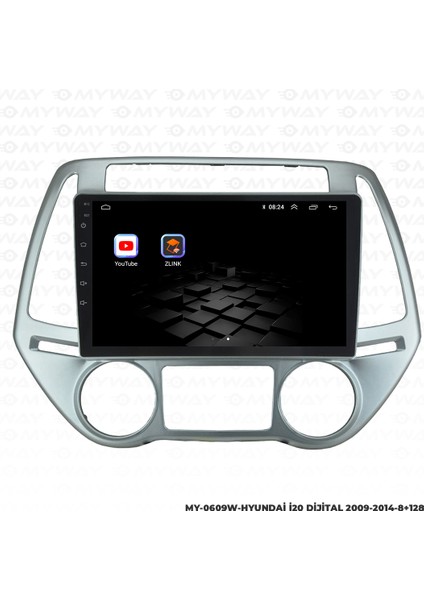 Hyundai I20 Android Multimedya Carplay Navigasyon Ekran - 8gb RAM+128 GB HDD - Myway fırsatları