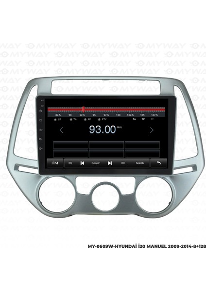 Hyundai I20 Android Multimedya Carplay Navigasyon Ekran - 8gb RAM+128 GB HDD - Myway