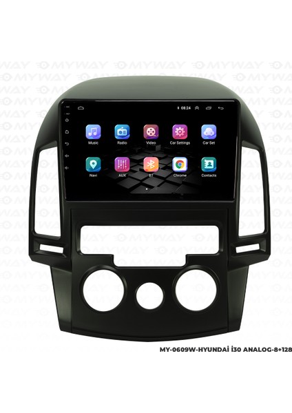 Hyundai I30 Android Multimedya Carplay Navigasyon Ekran - 8gb RAM+128 GB HDD - Myway fırsatları