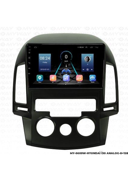 Hyundai I30 Android Multimedya Carplay Navigasyon Ekran - 8gb RAM+128 GB HDD - Myway indirimleri