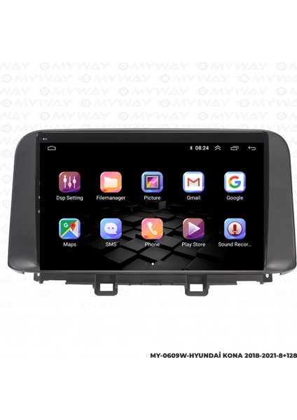 Hyundai Kona Android Multimedya Carplay Navigasyon Ekran - 8gb RAM+128 GB HDD - Myway modelleri