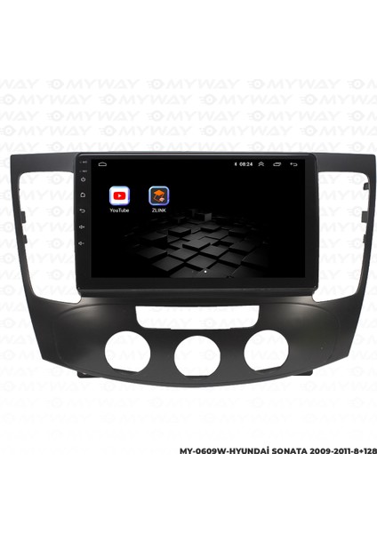 Hyundai Sonata Android Multimedya Carplay Navigasyon Ekran - 8gb RAM+128 GB HDD - Myway