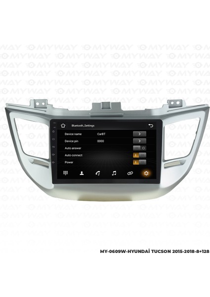 Hyundai Tucson Android Multimedya Carplay Navigasyon Ekran - 8gb RAM+128 GB HDD - Myway modelleri