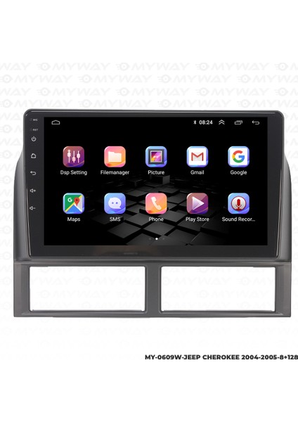 Jeep Cherokee Android Multimedya Carplay Navigasyon Ekran - 8gb RAM+128 GB HDD - Myway modelleri