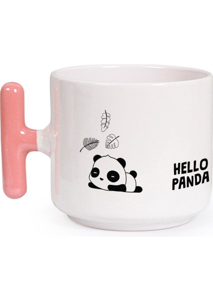 Hello Panda Krem Parlak Kupa ( Pembe Kulp )