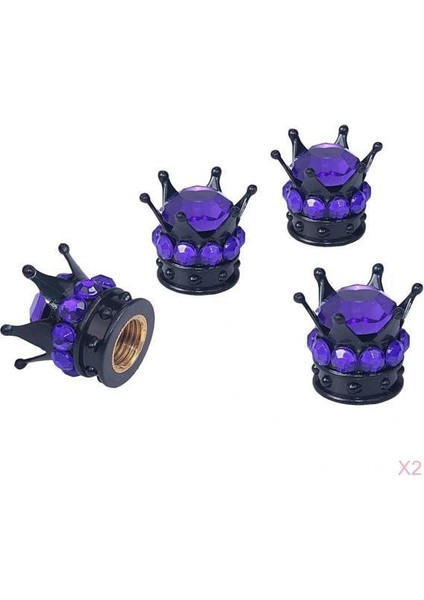 8 Araba Aracı Için Bling Bling Lastik Tekerlek Kök Valf Kapakları (Yurt Dışından)