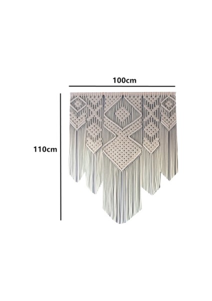 100X110CM Çiçek Goblen Duvar Asılı Bohem El Yapımı Dokuma Goblen Geometrik Modern Boho Oturma Odası Yatak Odası Dekorasyon | Dekoratif Halılar (Yurt Dışından)