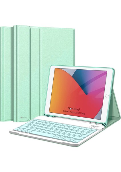 Novstap Apple iPad Air 1 Air 2 iPad 9.7 Inç 2017 2018 5/6 Nesil ile Uyumlu Bluetooth Klavyeli Kılıf