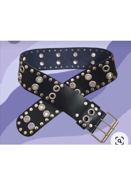 Emo Gothic Punk Metellica Tarzı Zımbalı Kemer