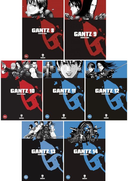 Gantz 8-9-10-11-12-13-14. Ciltler Manga Seti - Hiroya Oku