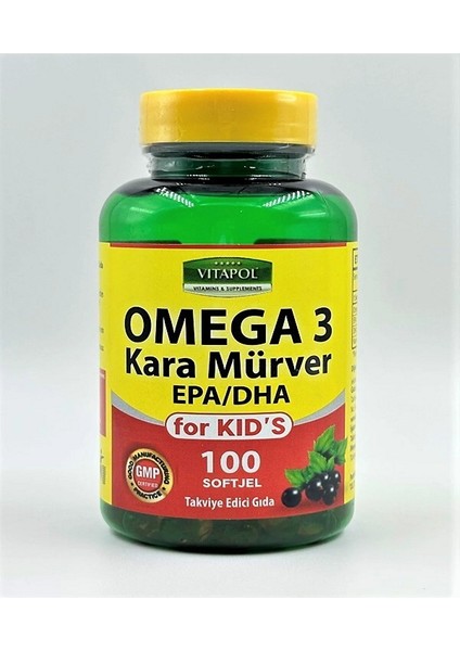 Kids Çocuk Omega 3 Karamürver 100 Kapsül