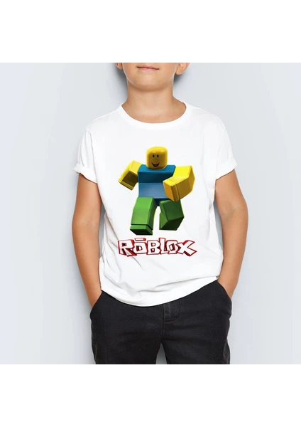 Roblox Baskılı Çocuk Tişört T-Shirt Mr-07