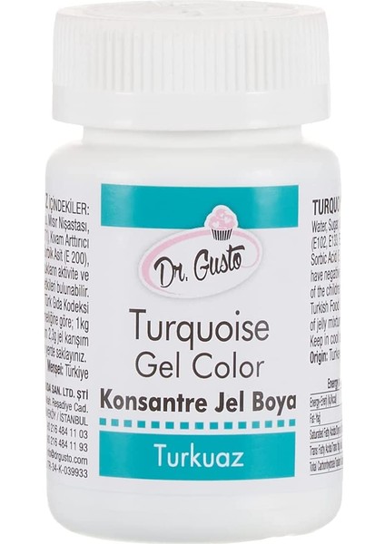Turkuaz Gıda Boyası Jel 100 gr