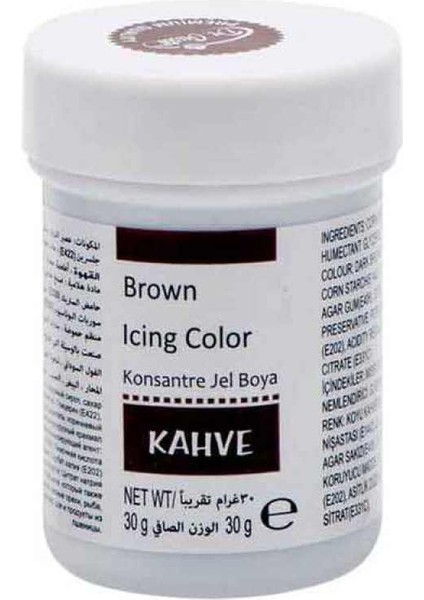 Konsantre Jel Gıda Boyası 30 gr - Kahve