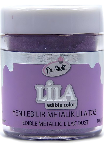 Yenilebilir Metalik Toz Boya Lila 4 gr