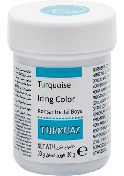 Konsantre Jel Gıda Boyası 30 gr - Turkuaz