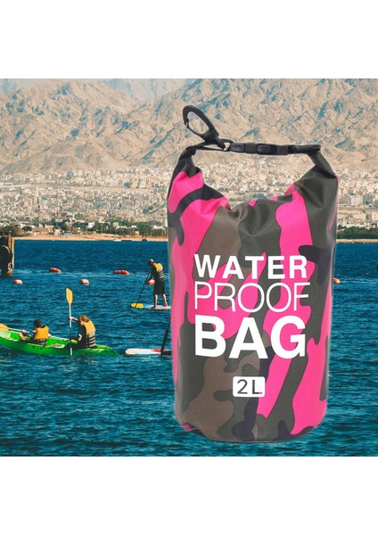 2x Açık 2l Su Geçirmez Çanta Balıkçılık Plaj Kano Taşıyıcı Torbalar Sırt Çantaları Yeşil modelleri