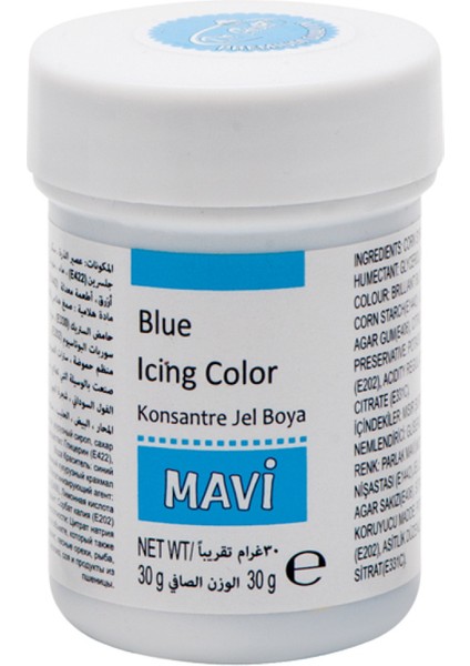 Konsantre Jel Gıda Boyası 30 gr - Mavi