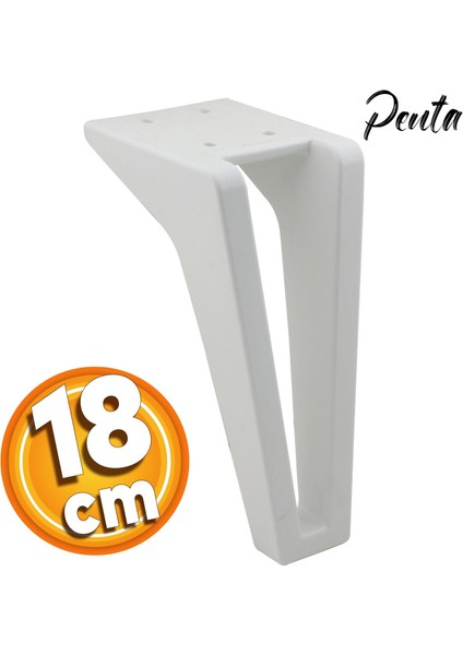 Penta Lüks Mobilya Kanepe Sehpa Tv Ünitesi Konsol Koltuk Ayağı 18 cm Beyaz Ayakları