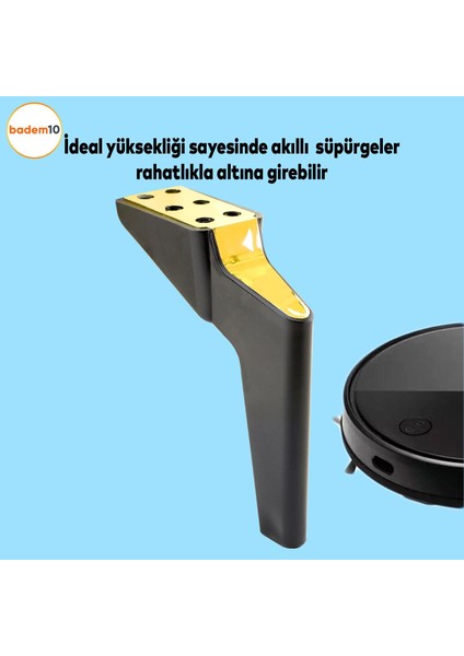 Logan Lüks Mobilya Kanepe Sehpa Tv Ünitesi Koltuk Ayağı 19 Cm Siyah Gold Baza Ayakları modelleri