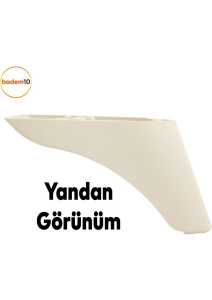 Göknar Lüks Mobilya Kanepe Sehpa Tv Ünitesi Koltuk Ayağı 10 cm Krem Baza Ayakları