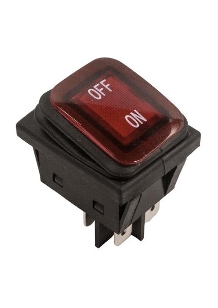 Kcd4 Su Geçirmez 30A Kırmızı LED Işıklı On-Off Anahtar