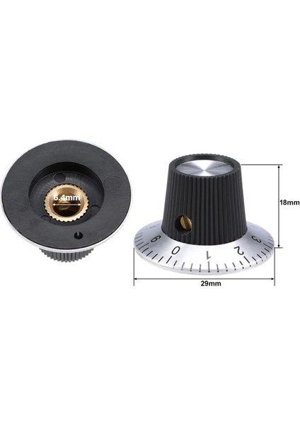 Kn-C2 6.4mm Potansiyometre Başlığı - 29X18MM fiyatları