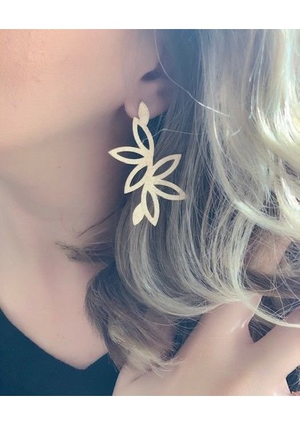 Lotus Küpe Gold