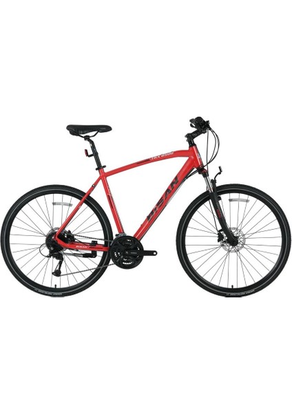 Trx 8500 Erkek Şehir Bisikleti 52CM Hd 28 Jant 27 Vites Mat Kırmızı Siyah