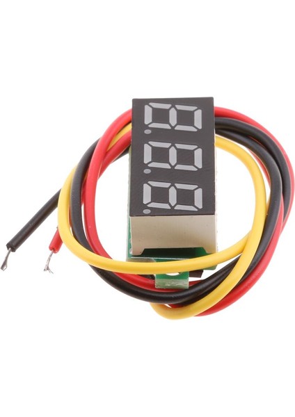 LED Dijital Voltmetre 0.28 Inç Üç Satır Dc 0-100V Voltaj Gösterge Test Cihazı Kırmızı (Yurt Dışından)