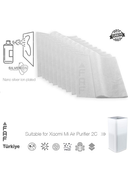 10 Adet Xiaomi Air Purifier 2c Uyumlu Gümüş Iyonlu Elektrostatik Toz Tutucu Ön Filtre fiyatları