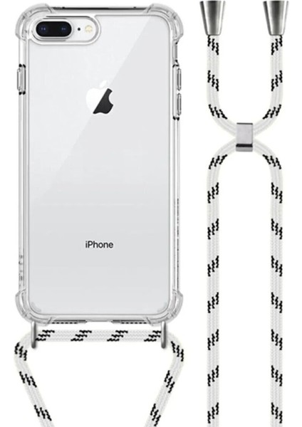 Apple iPhone 6 Uyumlu Kılıf Silikon Ipli Boyundan Askılı Darbe Emici Antishock Kapak Tpu