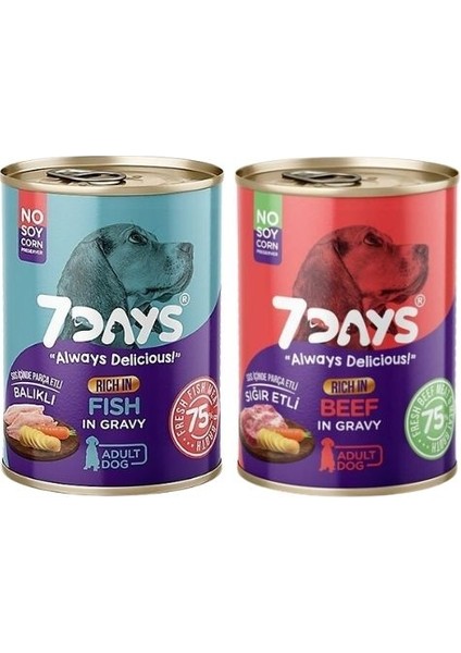 7 Days Köpek Konserve Çeşitleri 415GR -Set