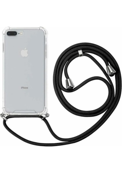 Apple iPhone 6 Uyumlu Kılıf Silikon Ipli Boyundan Askılı Darbe Emici Antishock Kapak Tpu