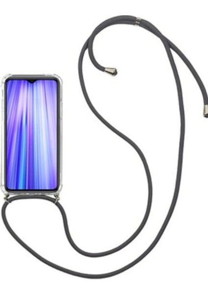 Xiaomi Redmi Note 8 Uyumlu Kılıf Silikon Ipli Boyundan Askılı Darbe Emici Antishock Kapak Tpu