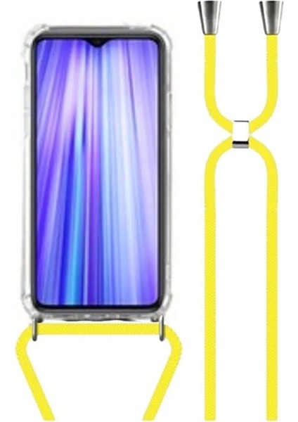 Xiaomi Redmi Note 7 Uyumlu Kılıf Silikon Ipli Boyundan Askılı Darbe Emici Antishock Kapak Tpu