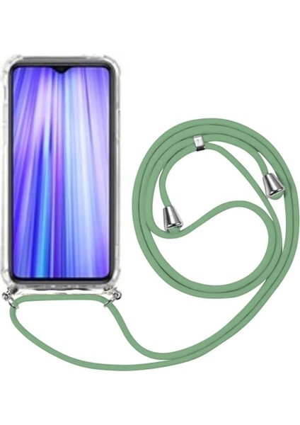 Xiaomi Redmi Note 8 Uyumlu Kılıf Silikon Ipli Boyundan Askılı Darbe Emici Antishock Kapak Tpu