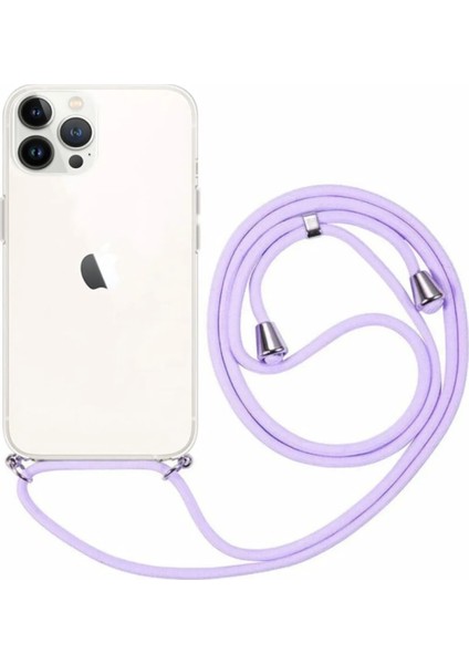 Apple iPhone 13 Pro Uyumlu Kılıf Silikon Ipli Boyundan Askılı Darbe Emici Antishock Kapak Tpu
