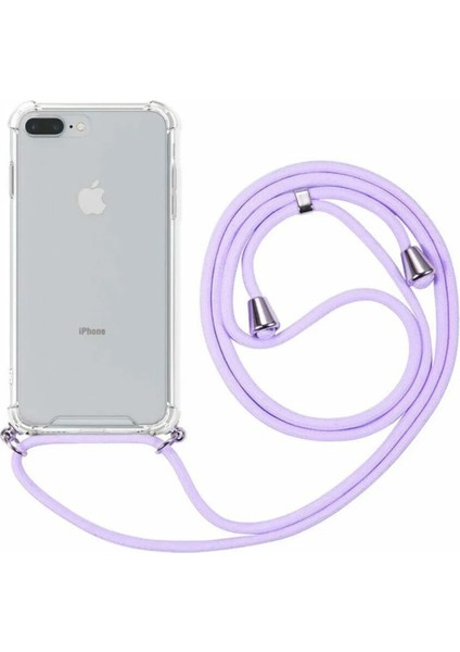 Apple iPhone 6 Plus Uyumlu Kılıf Silikon Ipli Boyundan Askılı Darbe Emici Antishock Kapak Tpu