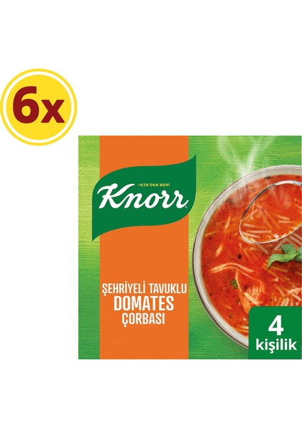 Hazır Çorba Şehriyeli Tavuklu Domates Çorbası 4 Kişilik 76 Gx6