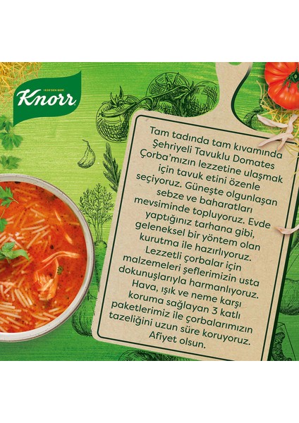 Hazır Çorba Şehriyeli Tavuklu Domates Çorbası 4 Kişilik 76 Gx6