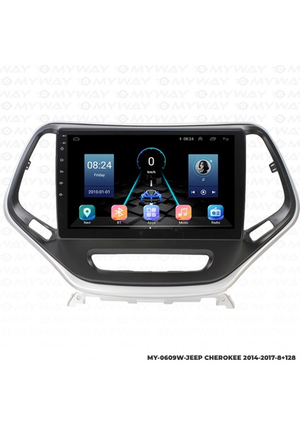 Jeep Cherokee Android Multimedya Carplay Navigasyon Ekran - 8gb RAM+128 GB HDD - Myway modelleri