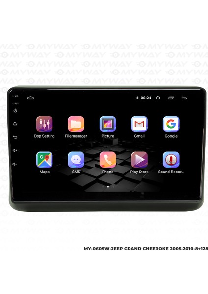 Jeep Grand Cherokee Android Multimedya Carplay Navigasyon Ekran - 8gb RAM+128 GB HDD - Myway modelleri