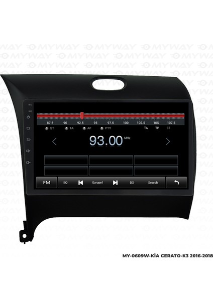 Kia Cerato Android Multimedya Carplay Navigasyon Ekran - 8gb RAM+128 GB HDD - Myway