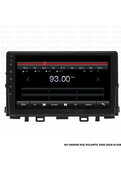 Kia Picanto Android Multimedya Carplay Navigasyon Ekran - 8gb RAM+128 GB HDD - Myway