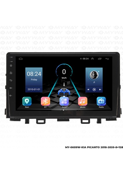 Kia Picanto Android Multimedya Carplay Navigasyon Ekran - 8gb RAM+128 GB HDD - Myway fiyatları